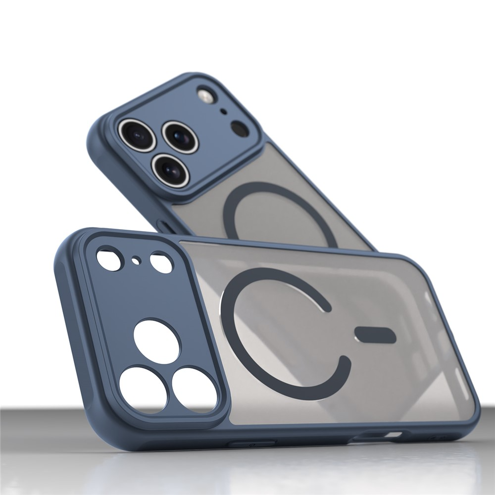 iPhone 17 Pro Max MagSafe Hybrid Hülle mit TPU Bumper   Kameraschutz - Blau (Matt)