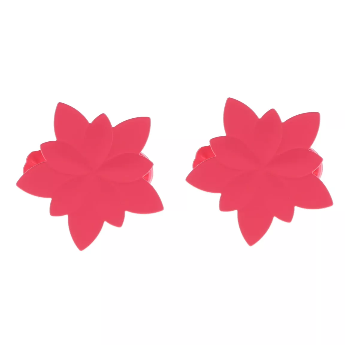 Lot de 2 pinces rideaux Nymphéas Rose fuchsia