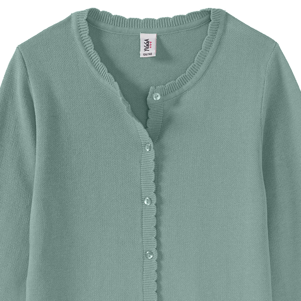 Yigga Mädchen Cardigan mit Knopfleiste salbei