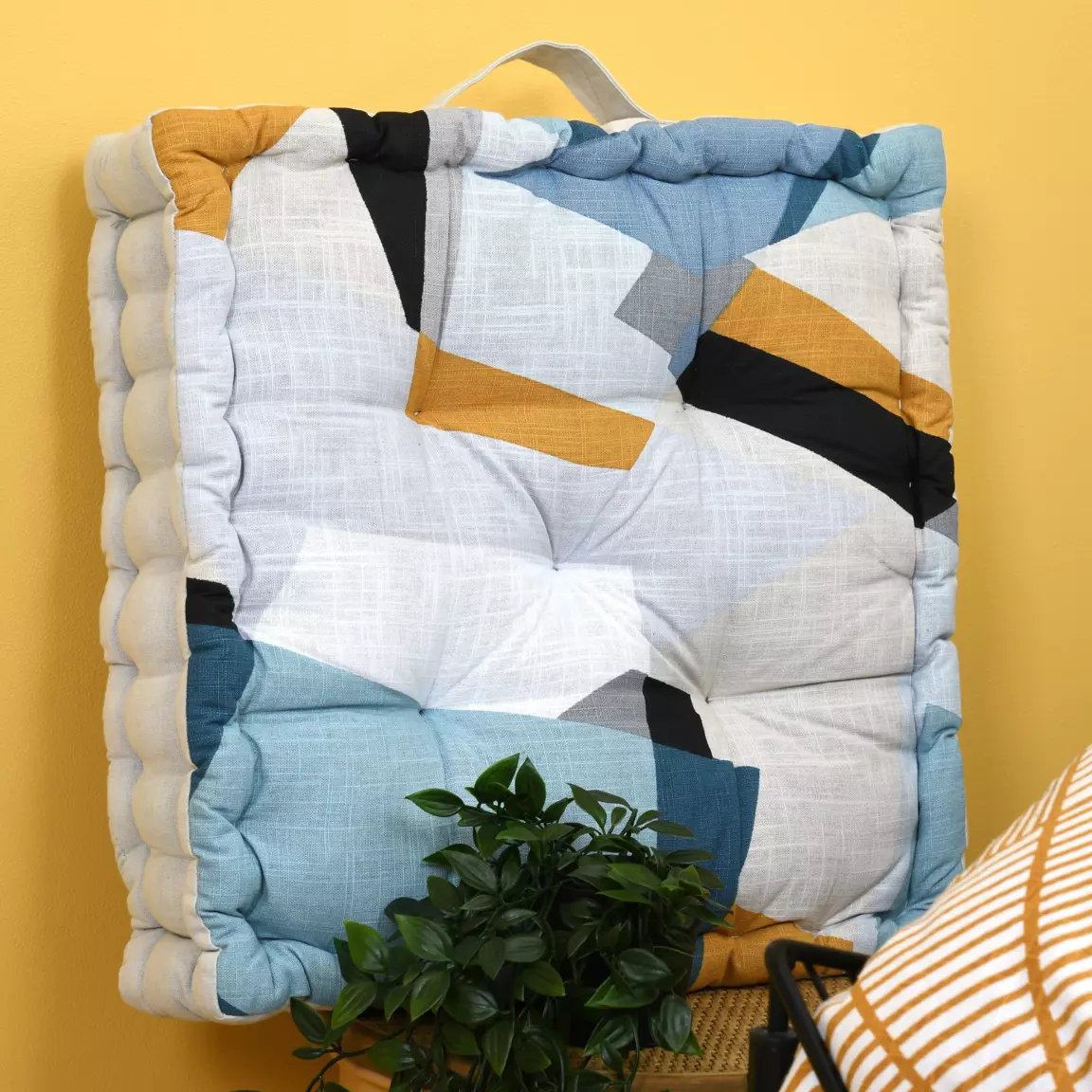 Coussin de sol (45 cm) Quadro Bleu