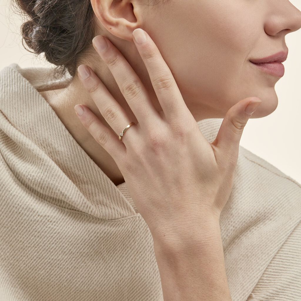 Bague Solitaire Anilie Or Jaune Diamant