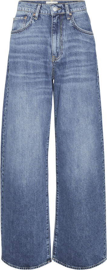 Vero Moda VMELINA SHR WIDE DENIM JEANS BA3284 Medium blue denim