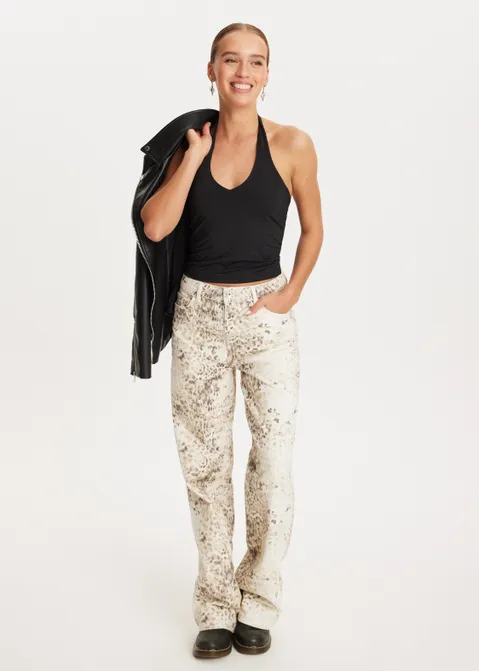 Halter top zwart (ZWART)