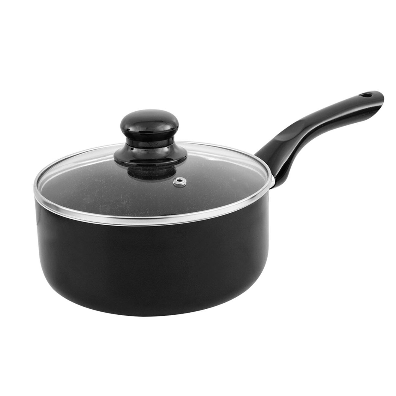 Kitchencook Casserole aluminium avec couvercle laura cas20tfsi noire - D. 20 cm