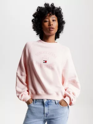 Moletom com mangas raglan e modelagem relaxada com logo