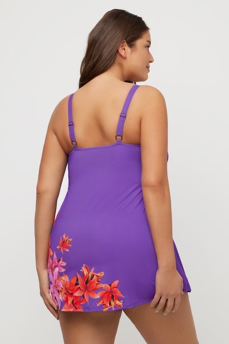 Badekleid, Lilien, Softcups, Powermesh