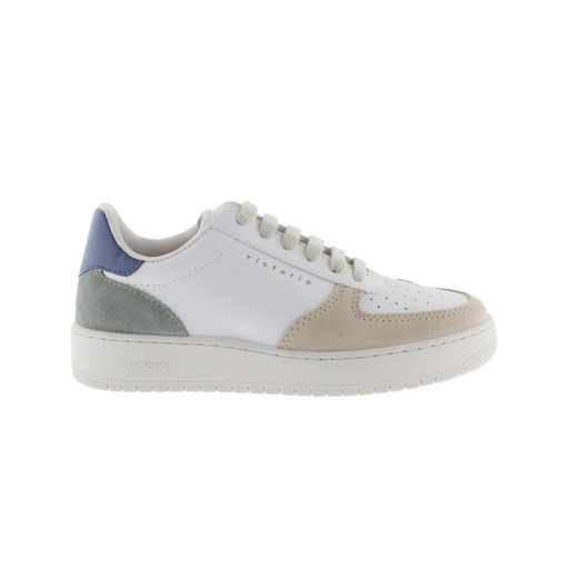 Zapatillas De Efecto Piel Victoria Madrid Con Logotipo Retro Y Puntera Perforada
