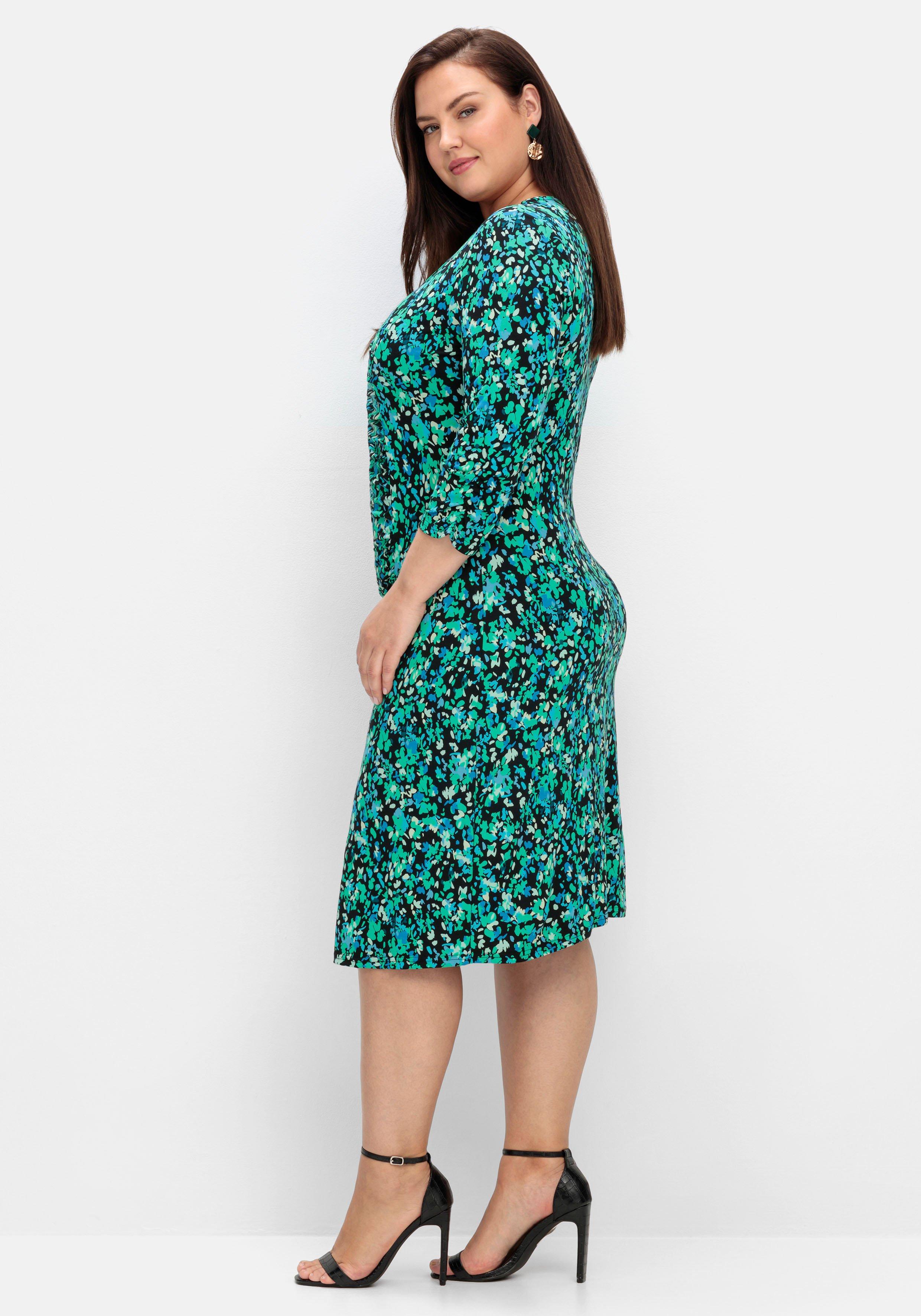 Jerseykleid in Wickeloptik, mit Blumenprint