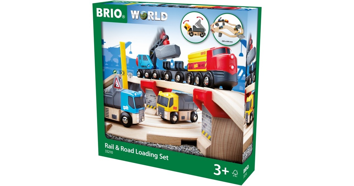 BRIOWorld - Spoor en Weg Transportset Baan