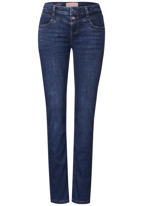 Casual Fit Jeans - mid indigo random wash