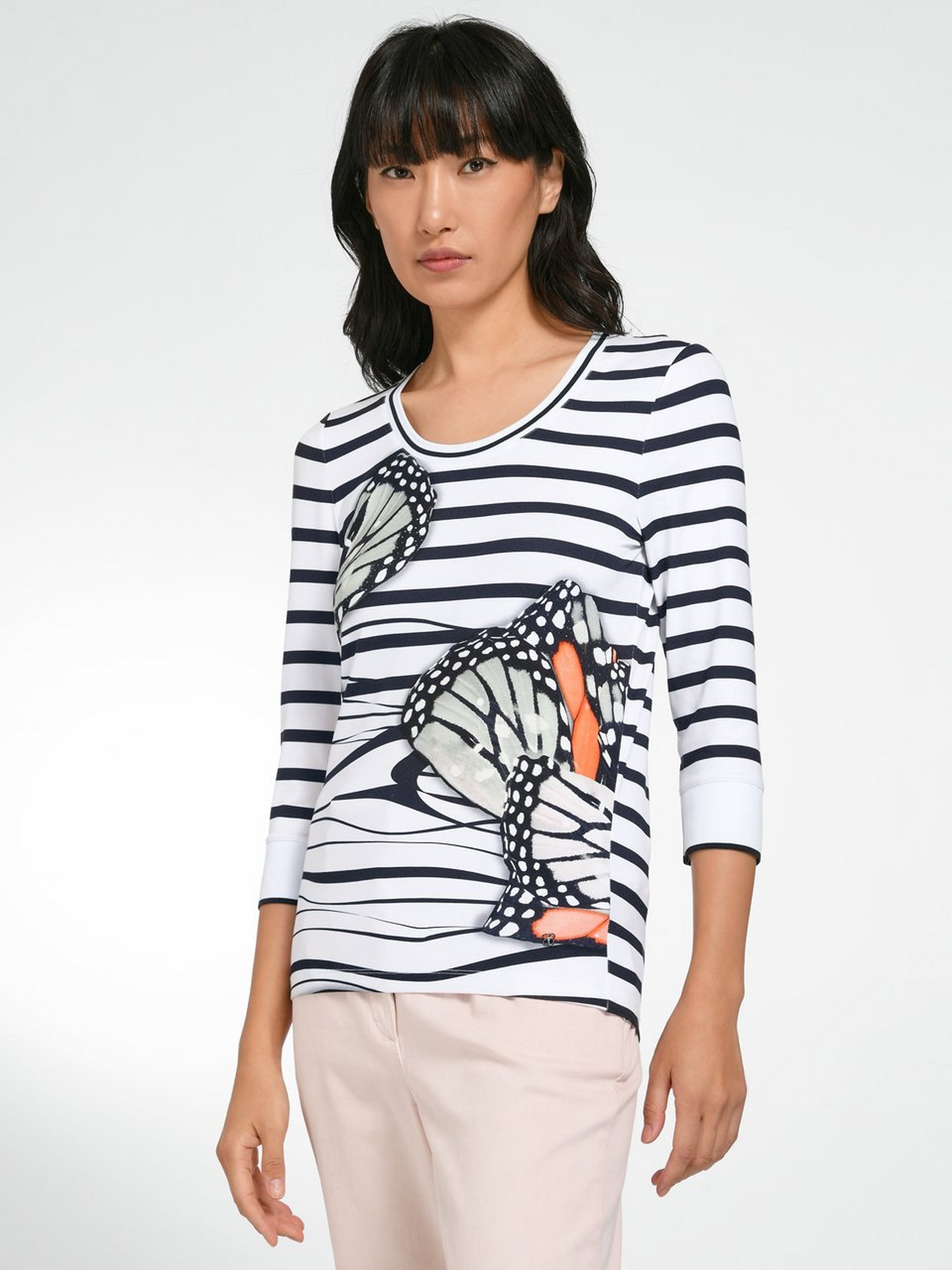 Ringel-Shirt mit 3/4-Arm