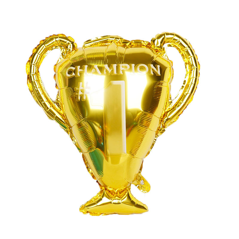 (5er Set) Basketball Party Deko Folien Ballon Champion Pokal Luftballon