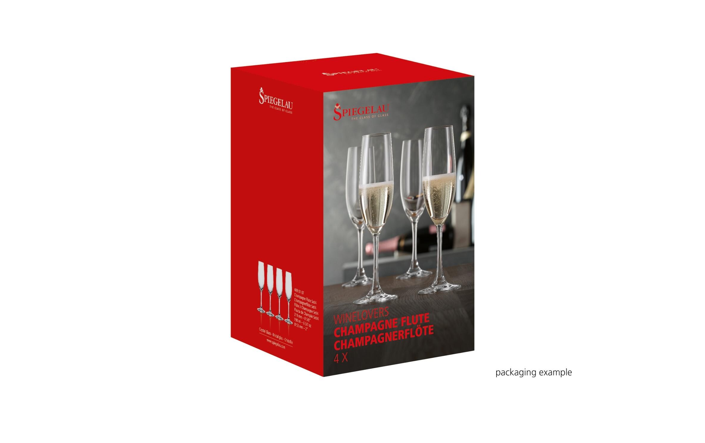 Champagnerglas Winelovers 190 ml, 4 Stück, TransparentChampagnergläser-Set