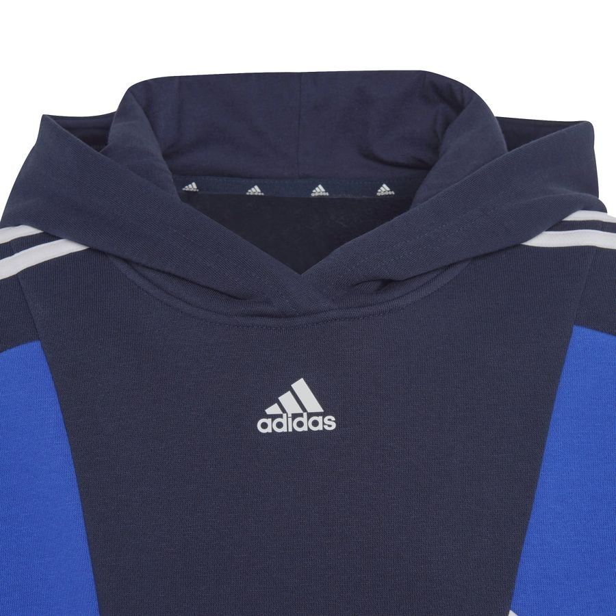 adidas Sweat à Capuche Colorblock 3-Stripes - Bleu Marine/Bleu/Blanc Enfant