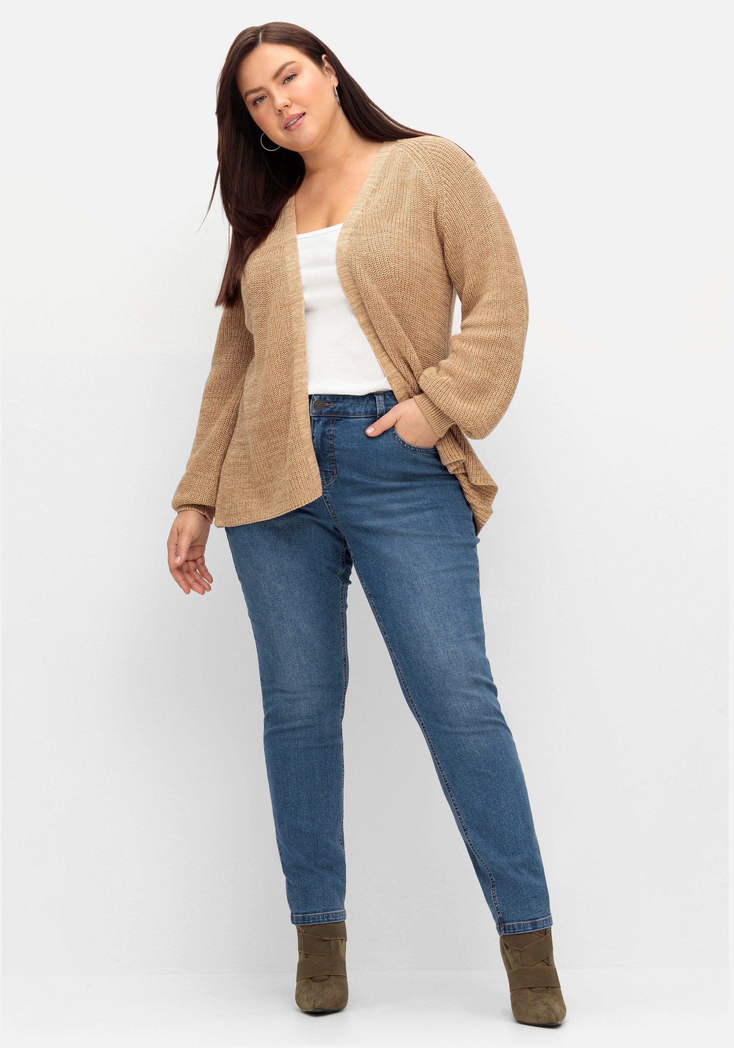 Schmale Jeans in Curvy-Schnitt PIA, in 5-Pocket-Form