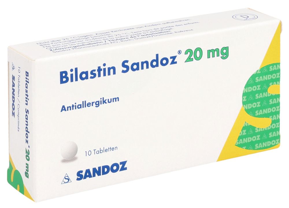 BILASTINE Sandoz Tabl 20 mg Blist 10 Stk