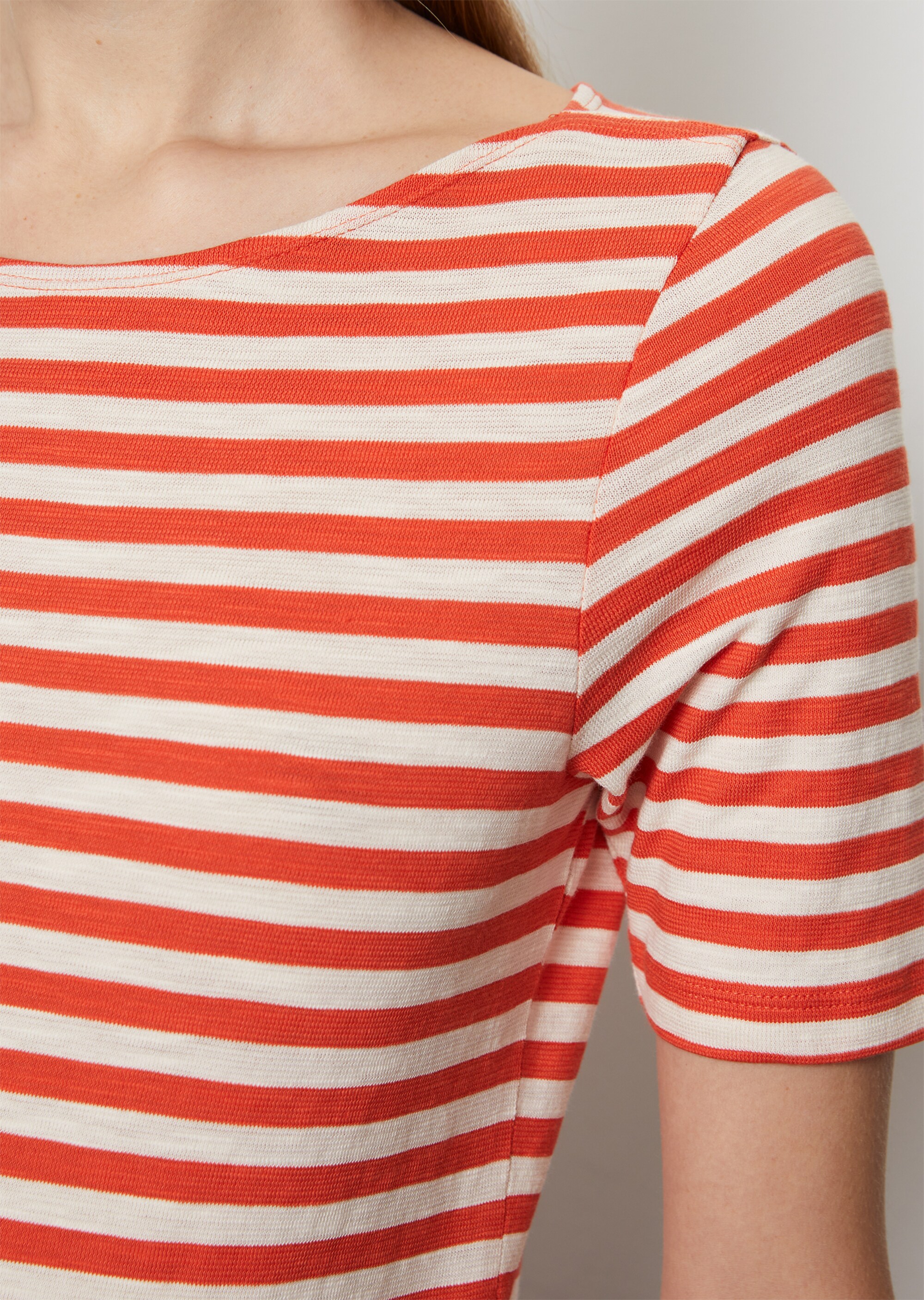 Gestreiftes T-Shirt slim aus Organic Cotton-Jersey