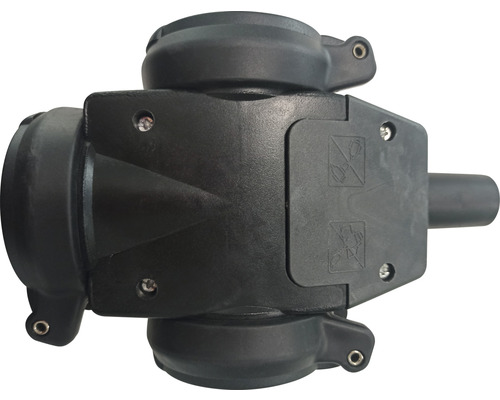 ABL 1173503 Sursum IP54 3-weg pendelkoppeling, zwart, 16 A, veiligheidscontactkoppeling met spanningsindicator