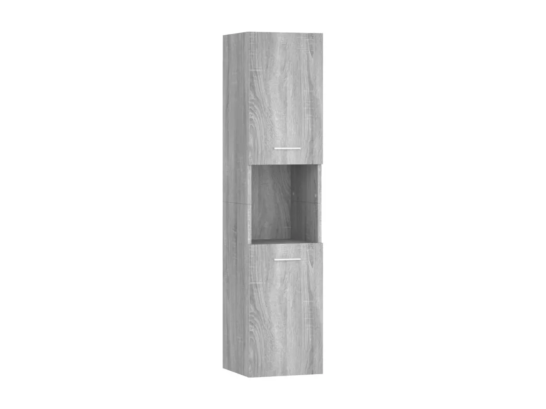Armoire de bain Sonoma gris 30x30x130 cm Bois d'ingénierie