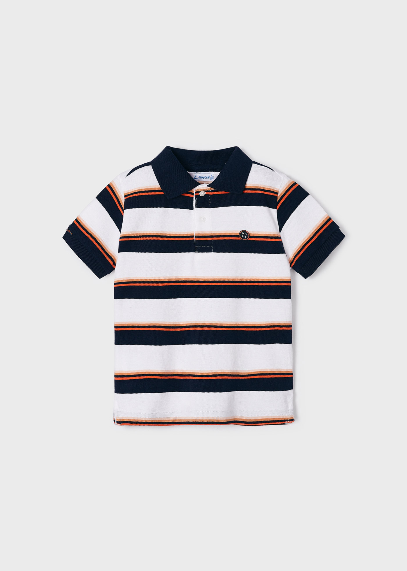 Camisa polo de manga curta com estampa para meninos