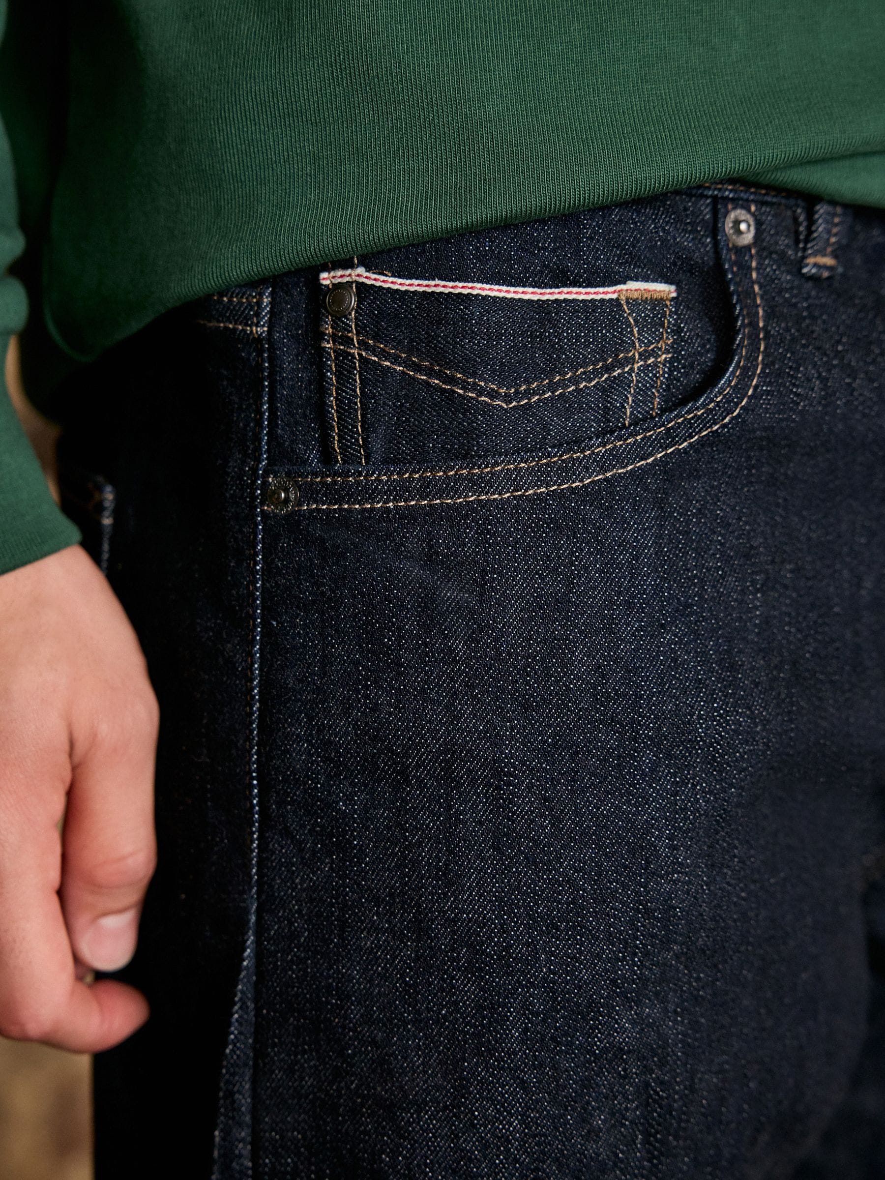 Indigo blauwe wassing - Straight fit - Signature Japanse zelfkant denim jeans
