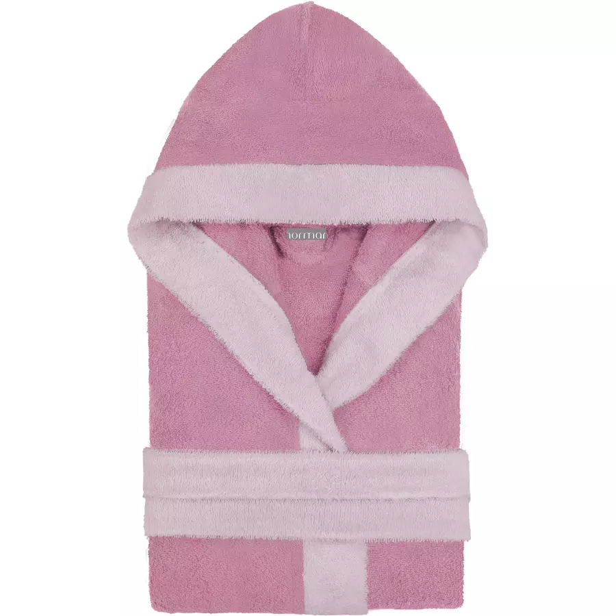 normani Kinder Bademantel aus Bio-Baumwolle Elounda Rosa