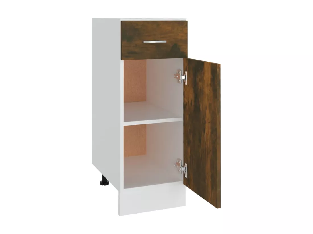 Armoire de plancher à tiroir Chêne fumé 30x46x81,5 cm