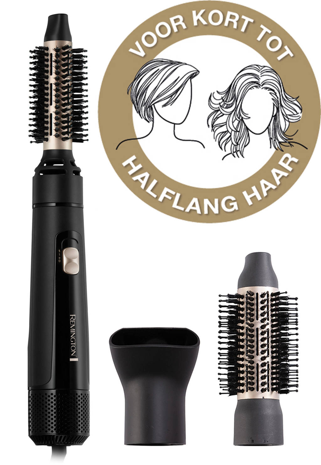 StatischBlow Dry & Style föhnborstel - voor kort tot halflang haar - AS7300