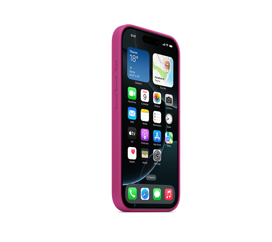 iPhone 16 Pro Max MagSafe Silikon Case Hülle (MYYX3ZM/A) - Fuchsia
