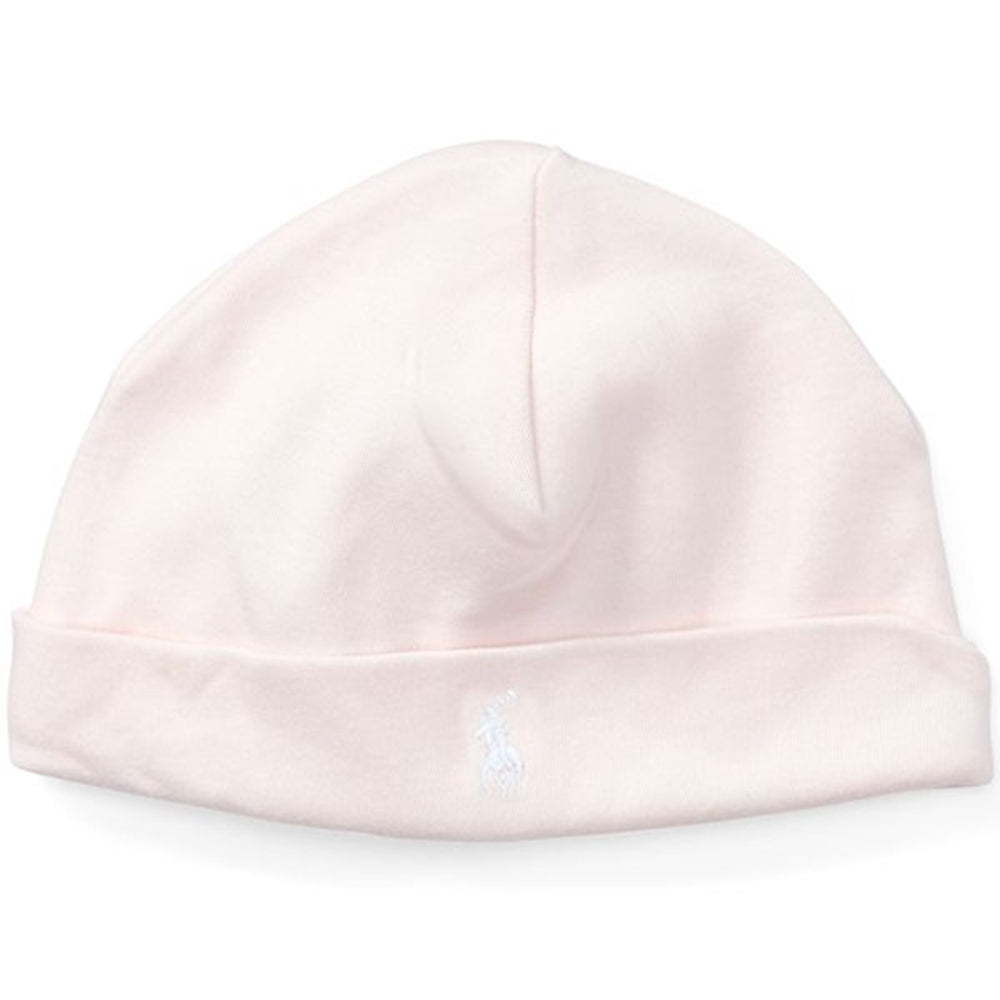 Køb Ralph Lauren Baby Girl Beanie Delicate Pink/White