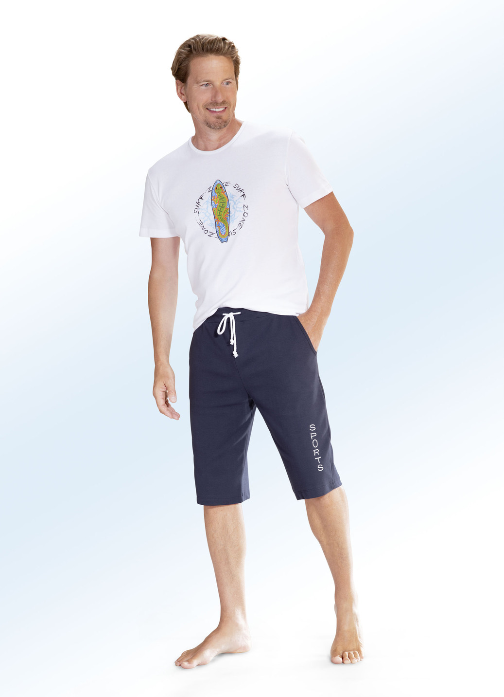 Bermuda mit breitem Bund in 4 Farben