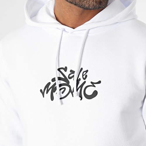 Sweat Capuche Nounours Graffiti Head Blanc