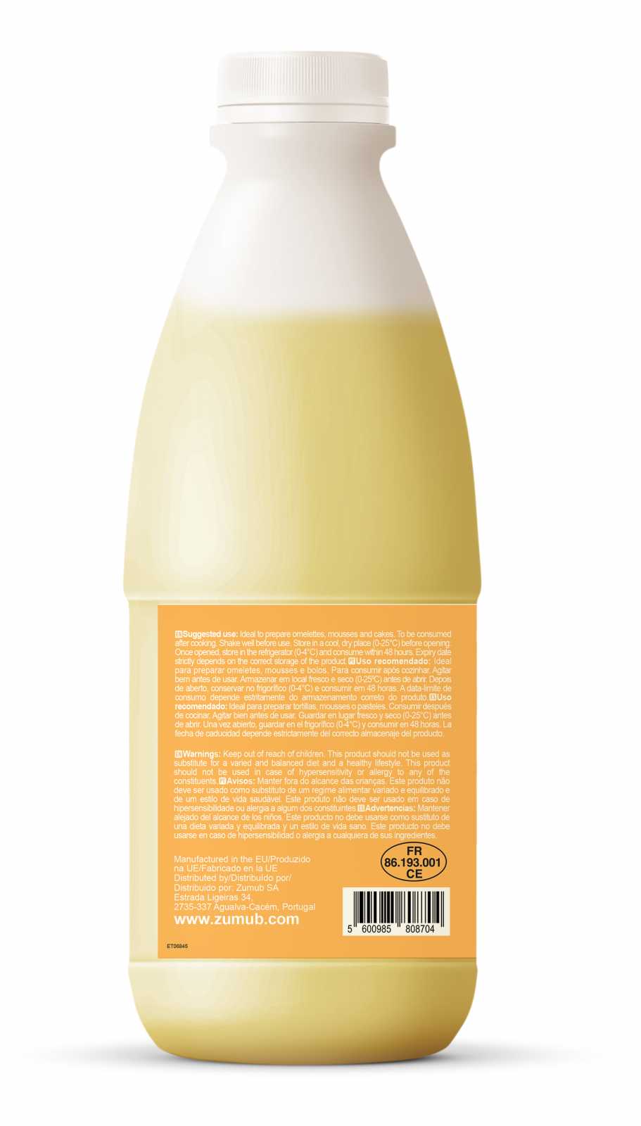 Zumub Zumub Claras de Ovo Líquidas 500g - Oportunidade