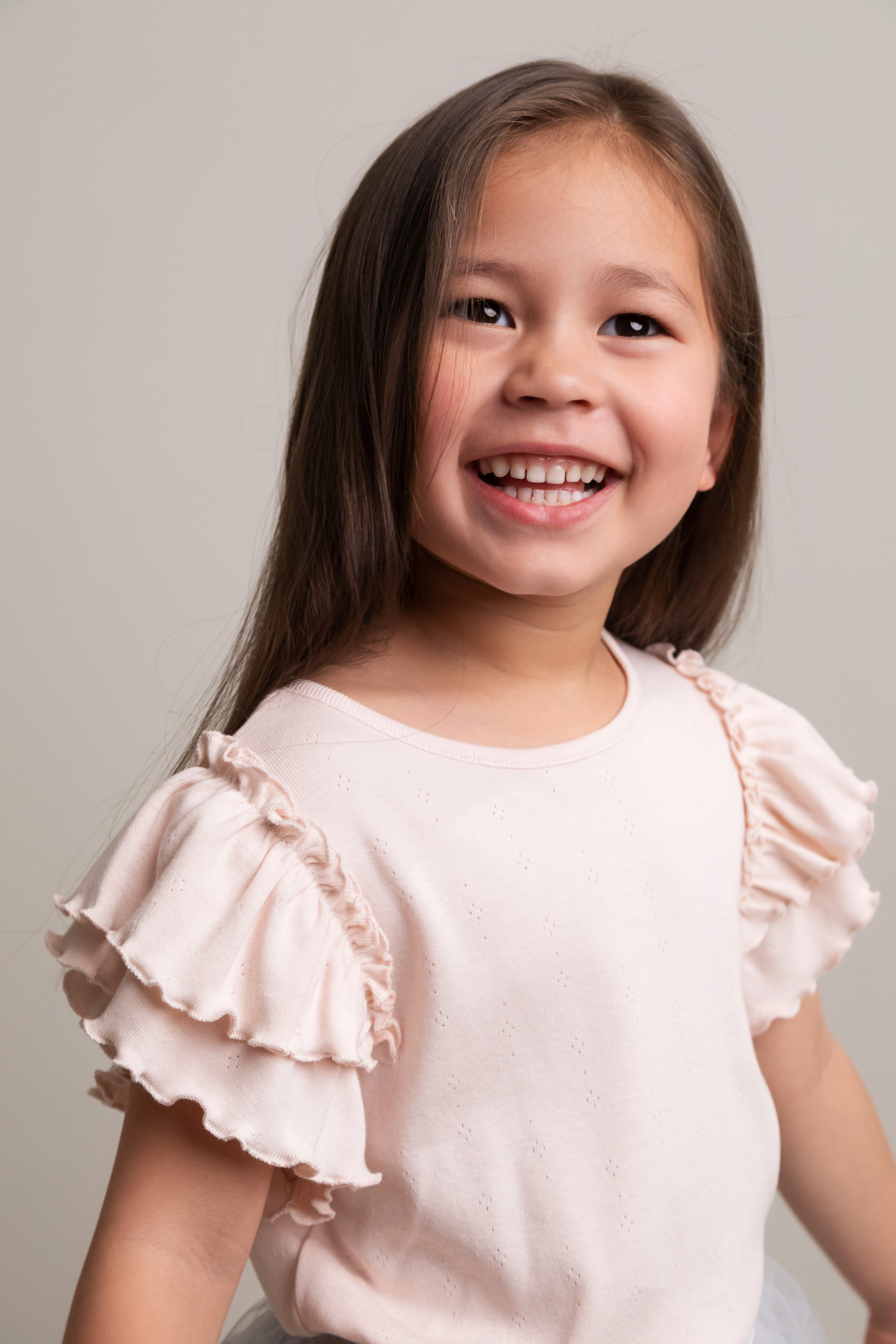 T-Shirt TAVORA FRILL in pink dahlia