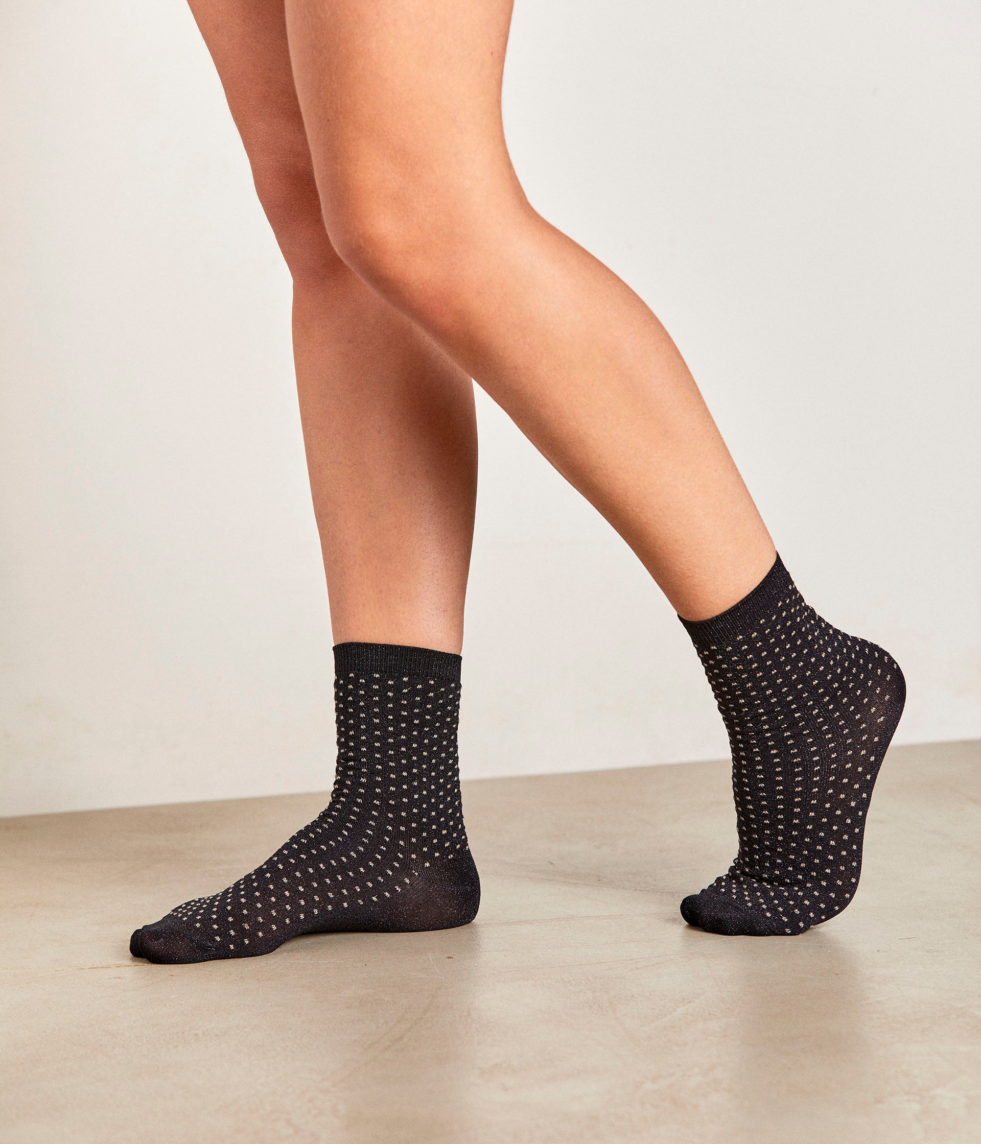 Chaussettes pois or Gaëlle