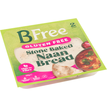 BFree Gluten Free Stone Baked Naan Bread 2 Stuks 240 g