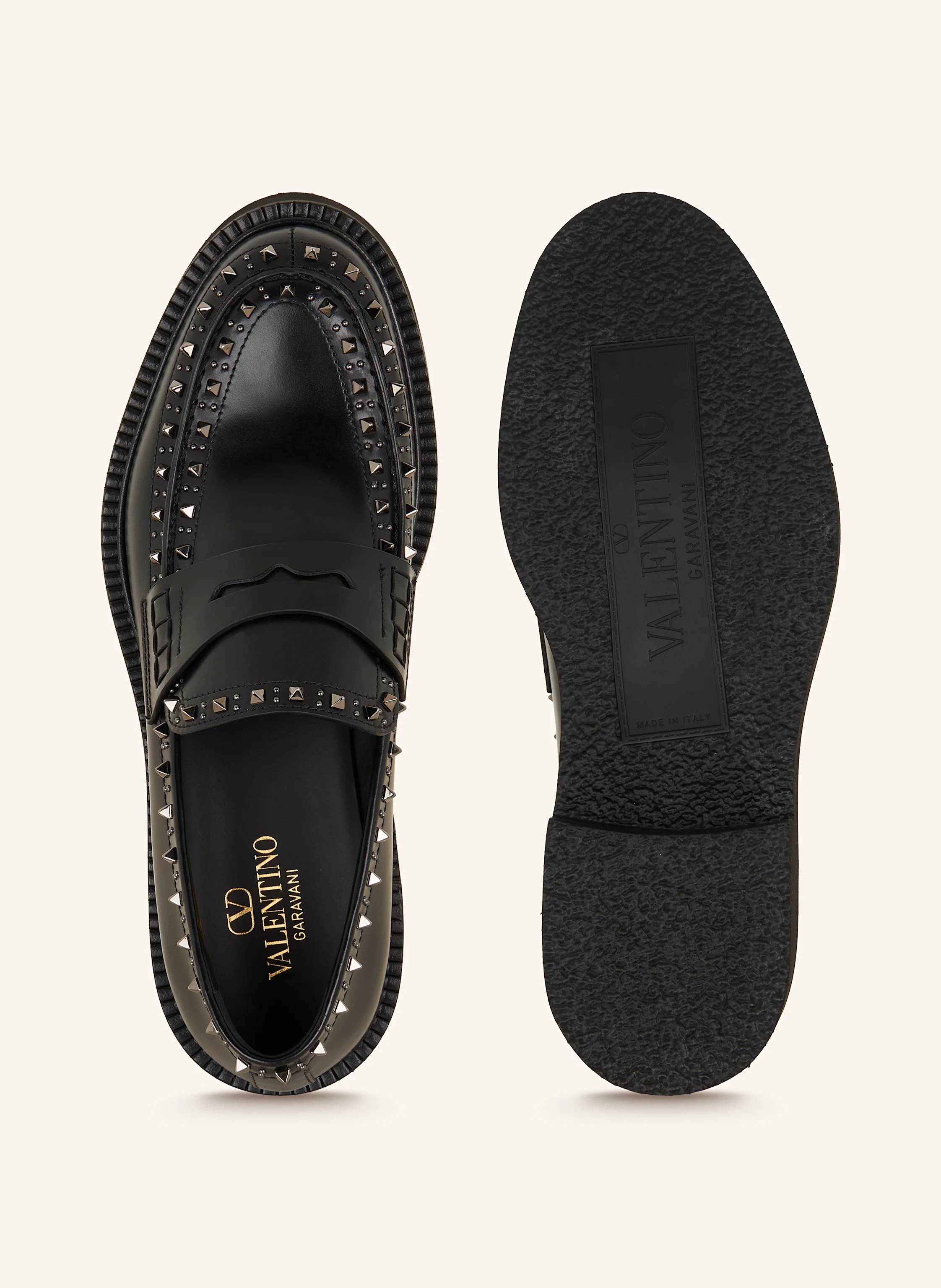 VALENTINO GARAVANI Penny-Loafer GENTLEGLAM ROCKSTUD mit Nieten