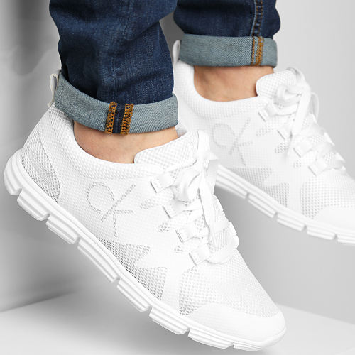 Baskets Runner Sneaker Lace Up 0086 Full Bright White