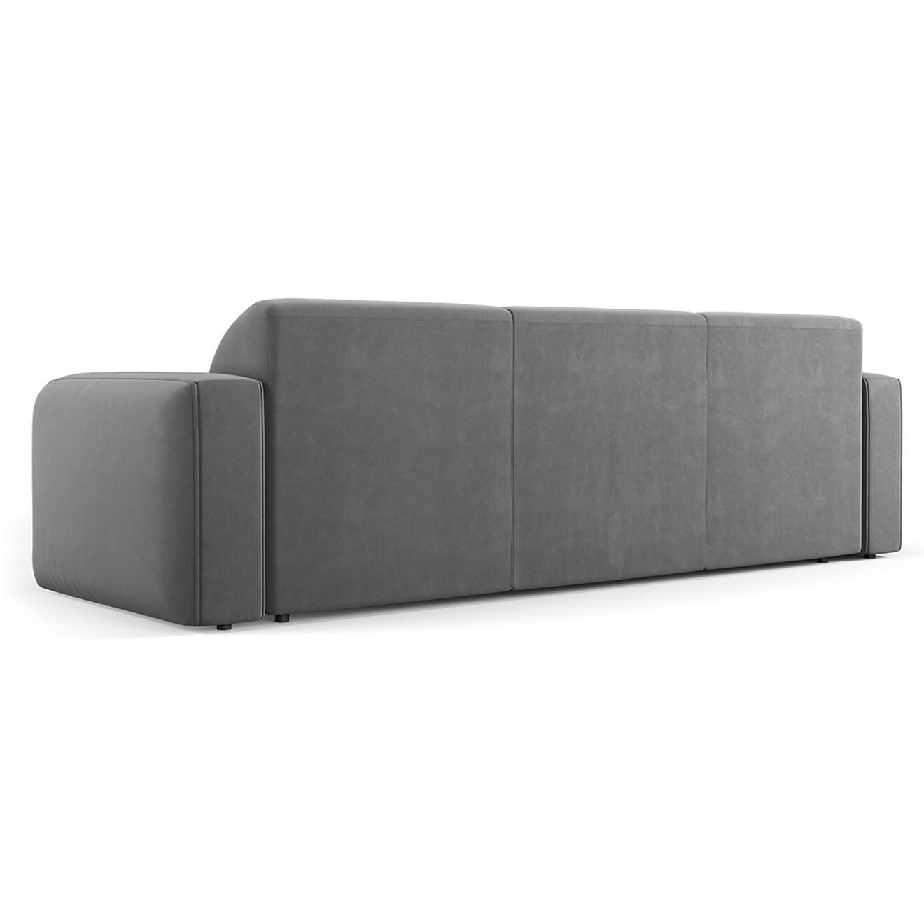 Mazzini Sofas Canapé Velours Jasmin 3 Places gris - 235x95x72 cm