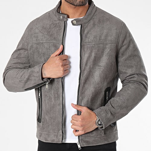 Veste Biker Gris