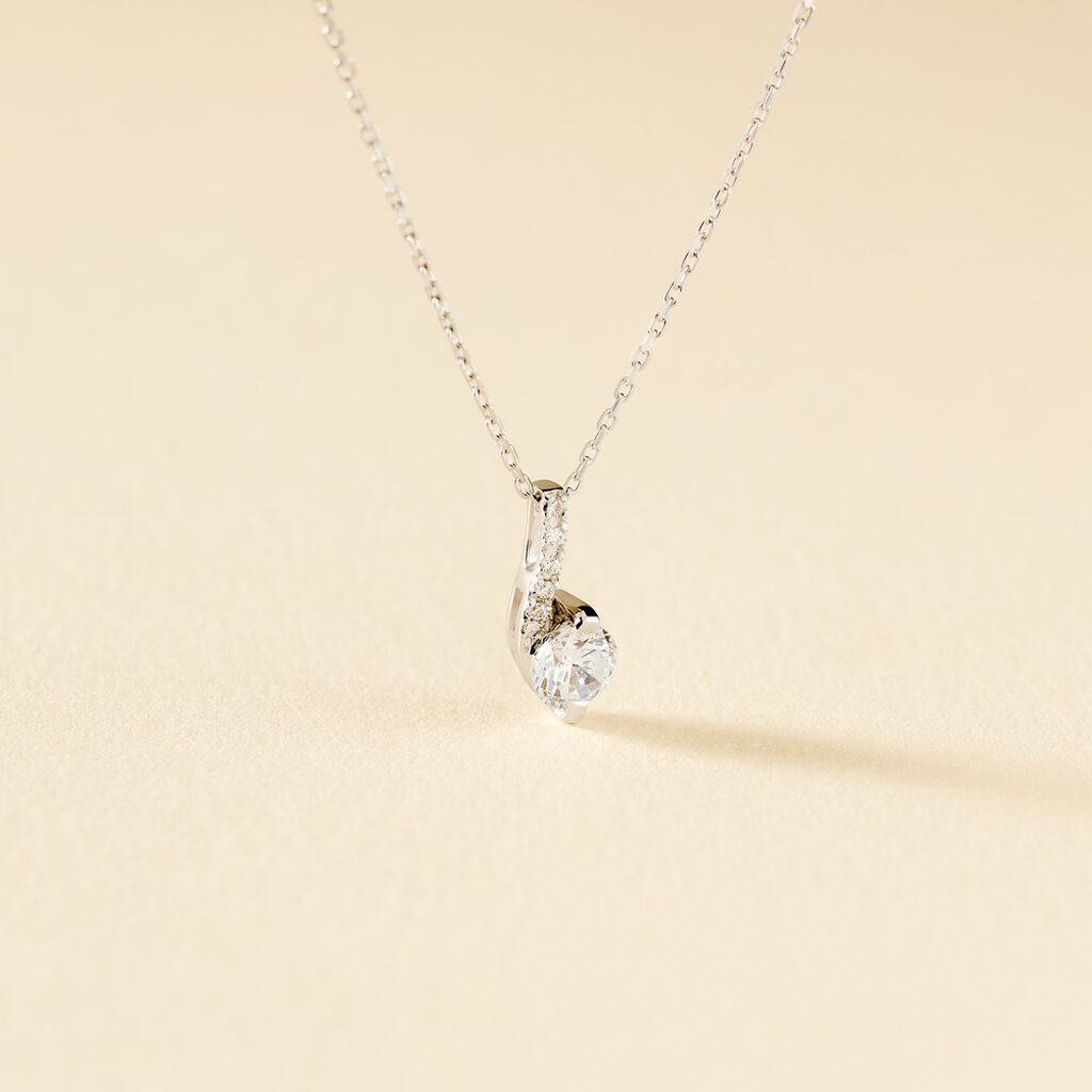 Collier Olly Or Blanc Oxyde De Zirconium