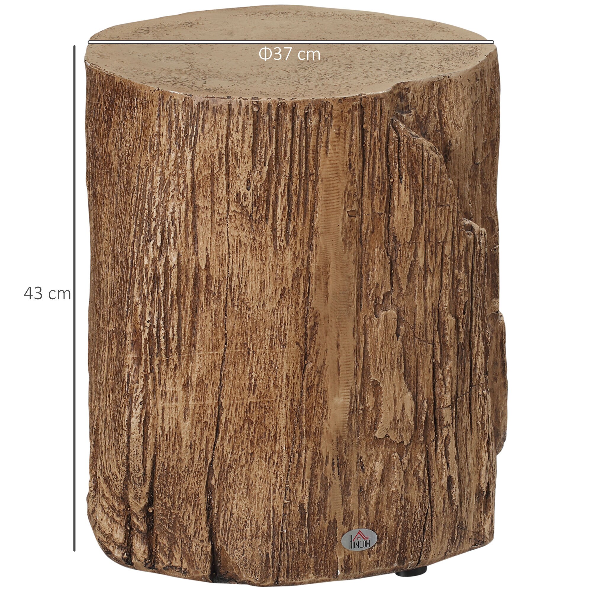 HOMCOM Beistelltisch mit vier verstellbaren Füßen natur 37L x 37B x 43H cm