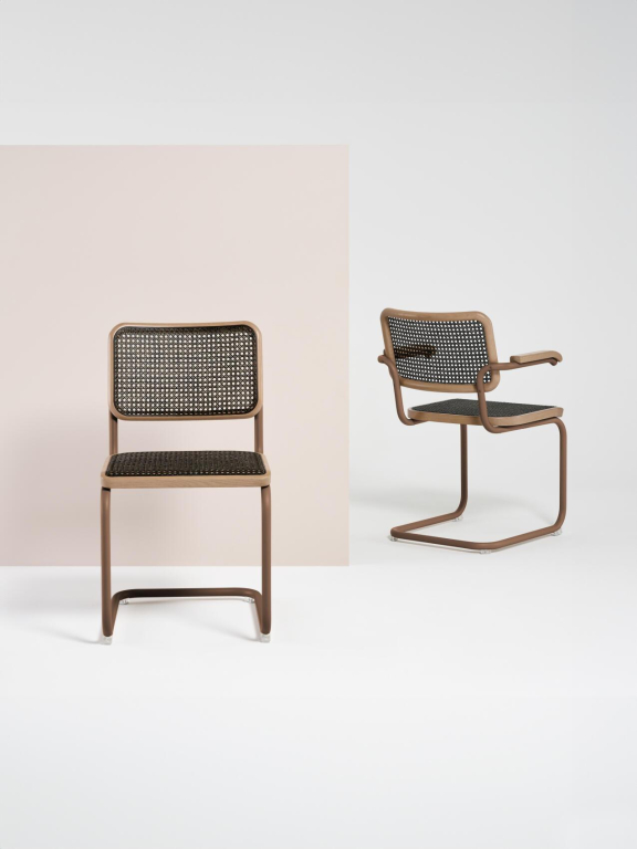 Thonet S64 V eetkamerstoel Dark Melange Black