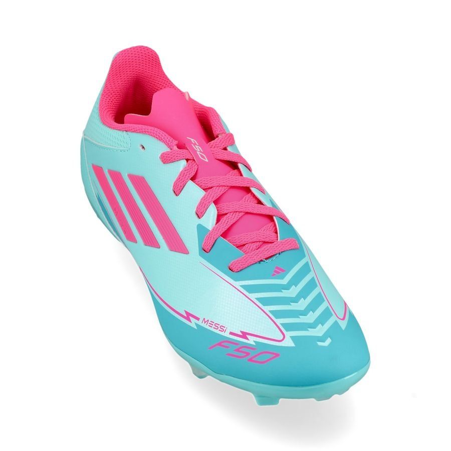 adidas F50 Messi League FG/AG La Vida Tropical - Flash Aqua/Lucid Pink/Lucid Cyan Enfant