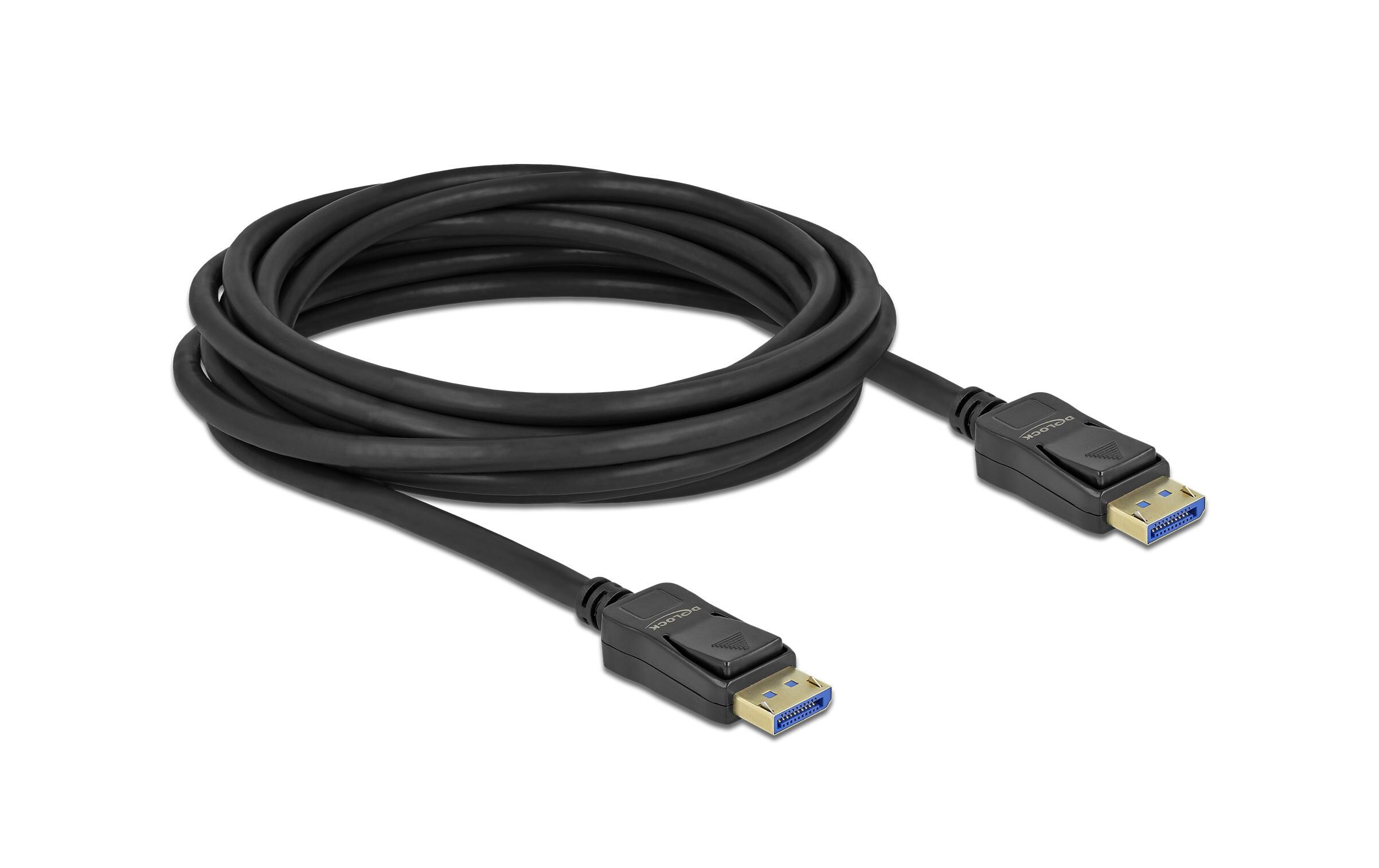 Kabel 8K 60Hz, 40Gbps DisplayPort - DisplayPort, 5 mDelock DisplayPort Kabel 8K 60 Hz 40 Gbps 5 m