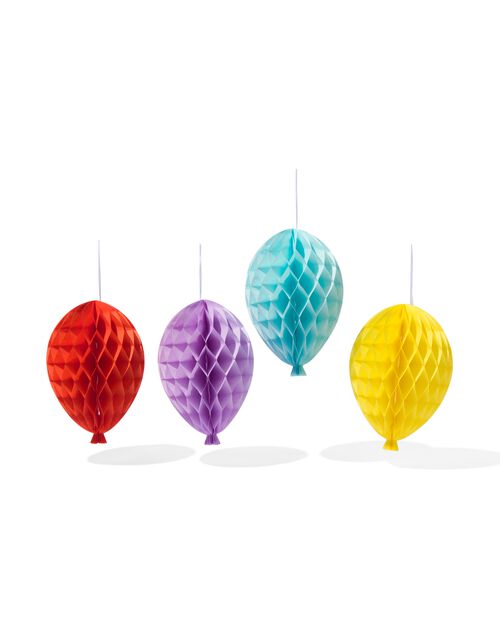 ballon nid d'abeille lot de 4