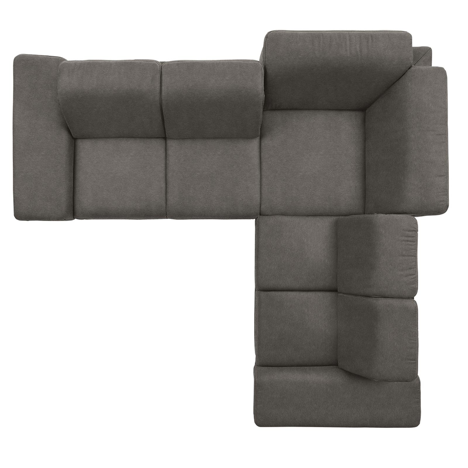 polsterpower Boxspringsofa - Belle grey - Basismodell - rechts