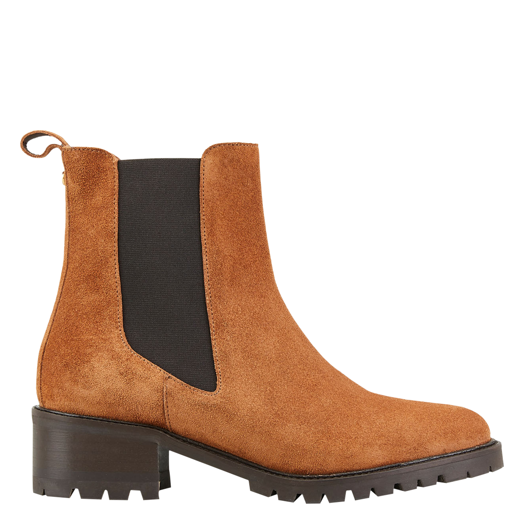 VANY - Bottines chelsea en cuir velours | Marron