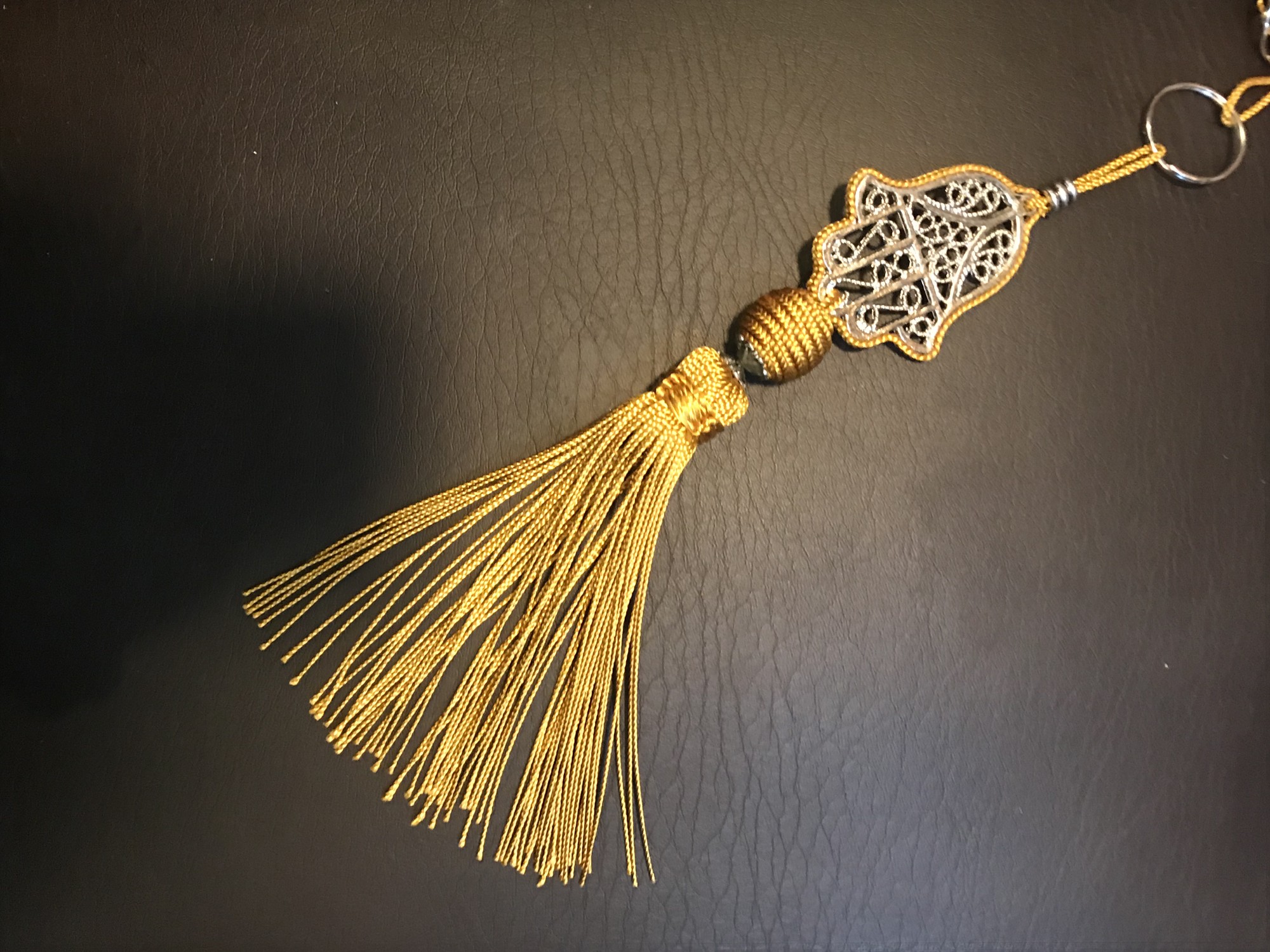 Troddel 'Fatima', senfgelb, H 25 cm, B 4,5 cm günstig bestellen