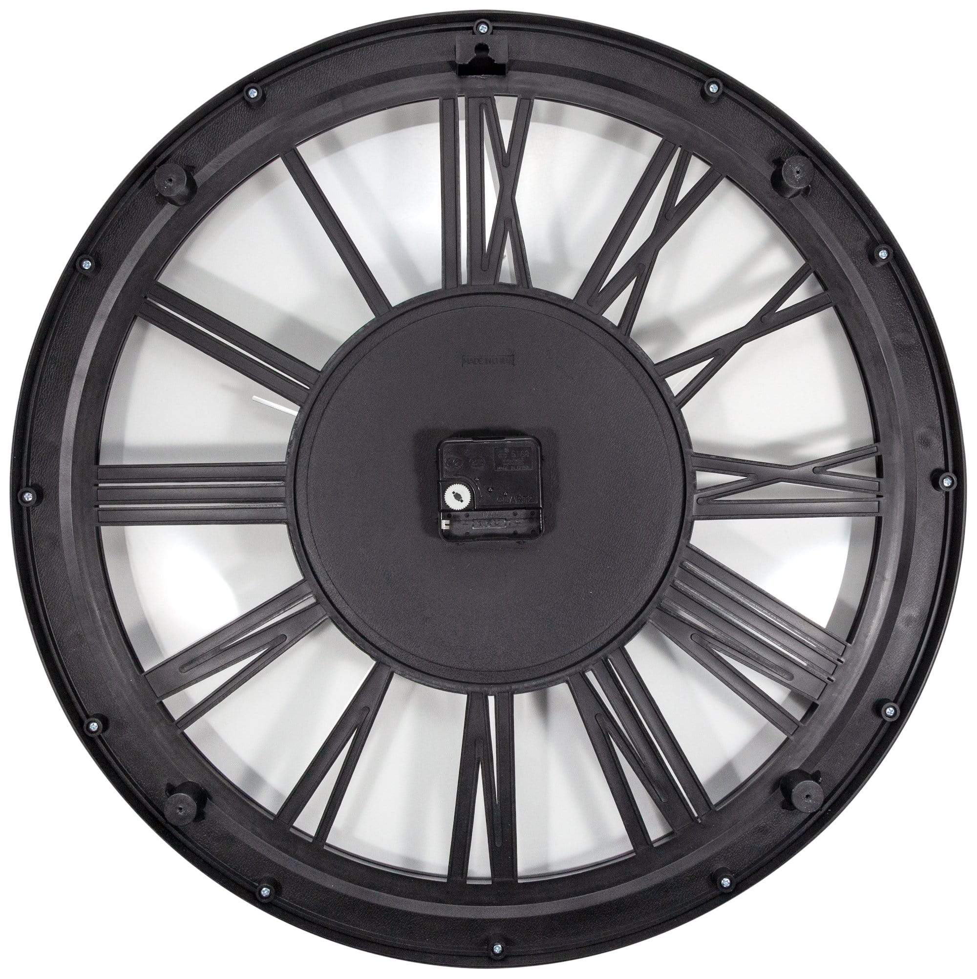 NeXtime - nXt - Wandklok -  51 cm - Plastic - Zwart - 'Quebec'
